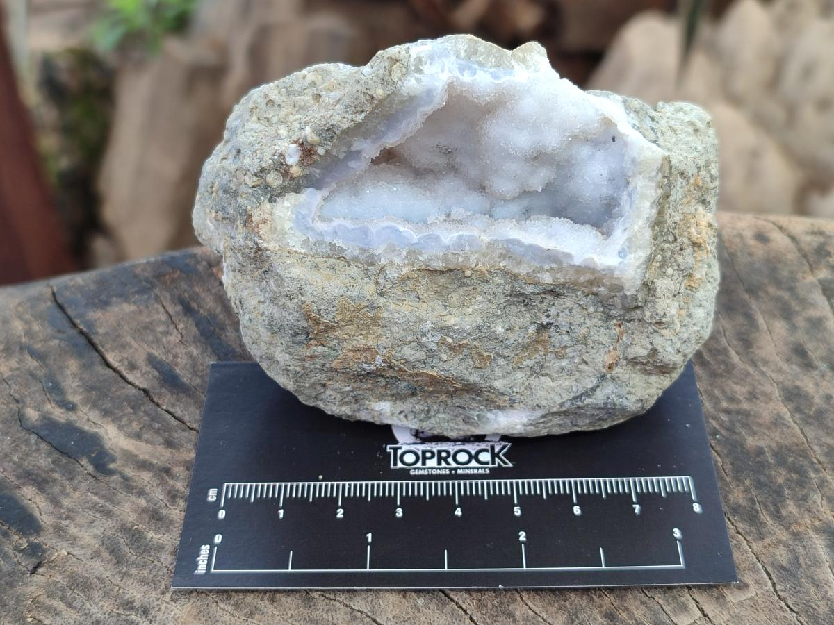 Natural Blue Lace Agate Geode Specimens x 6 From Nsanje, Malawi