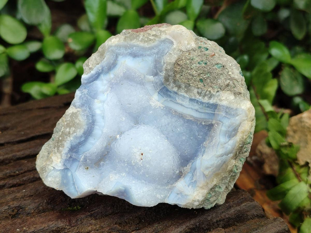 Natural Blue Lace Agate Geode Specimens x 6 From Nsanje, Malawi