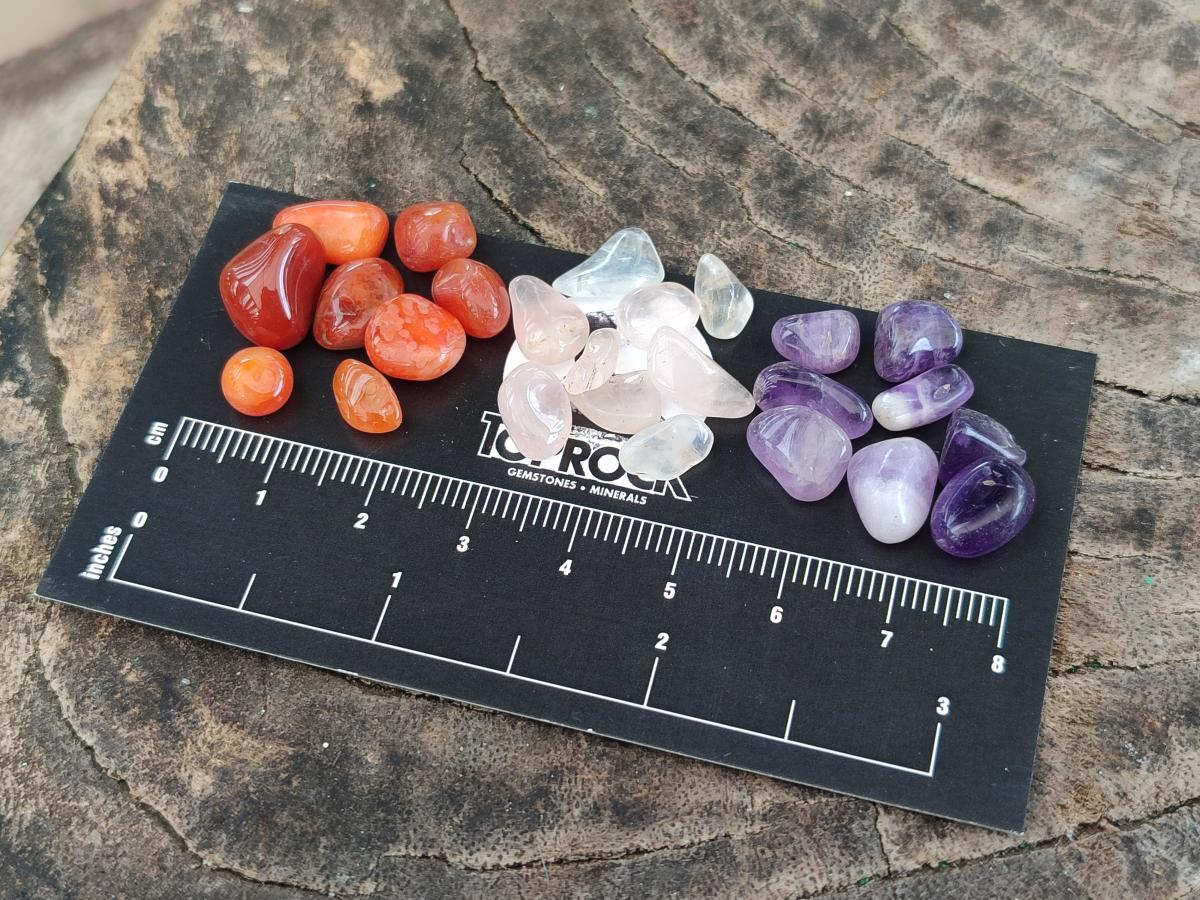 Polished Mix of Tumbled Stone Bags of 1kg Lots x 6 From Southern Africa