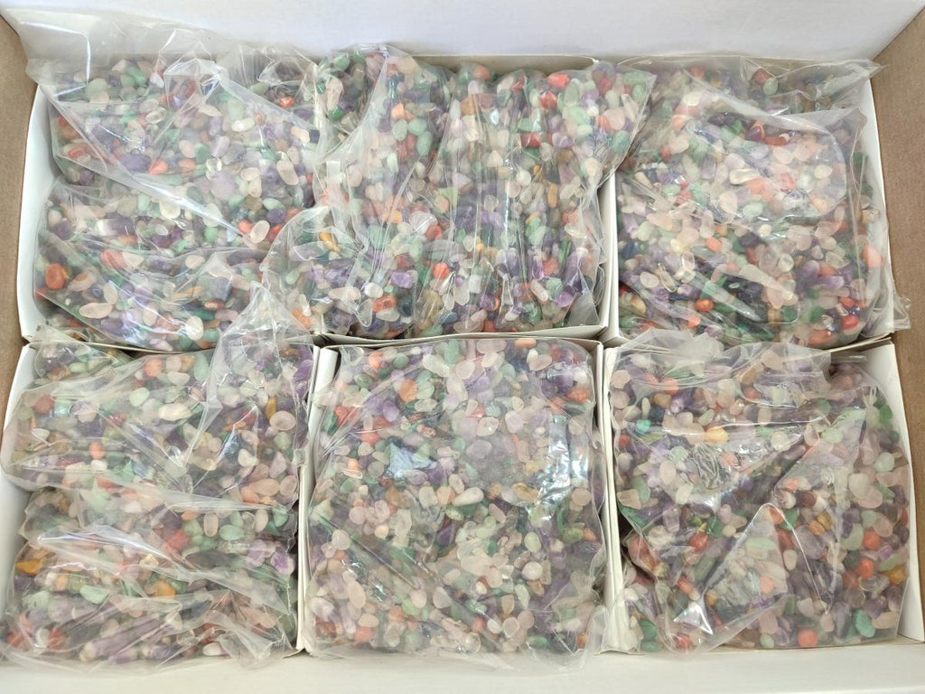 Polished Mix of Tumbled Stone Bags of 1kg Lots x 6 From Southern Africa