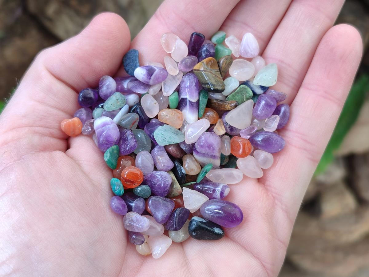 Polished Mix of Tumbled Stone Bags of 1kg Lots x 6 From Southern Africa