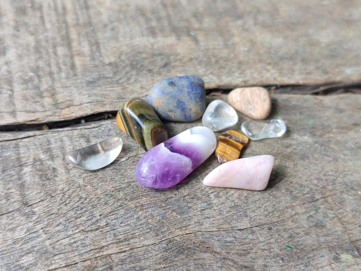 Polished Mix of Tumbled Stone Bags of 1kg Lots x 6 From Southern Africa