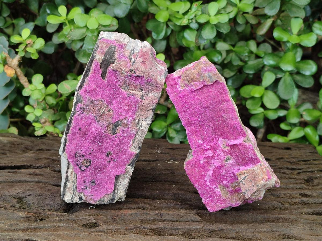 Natural Large Cabinet Size Salrose Cobaltoan Dolomite Specimens x 2 From Kakanda, Congo