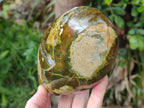 Polished Large Green Opal Standing Display Pieces x 2 From Betroka, Madagascar