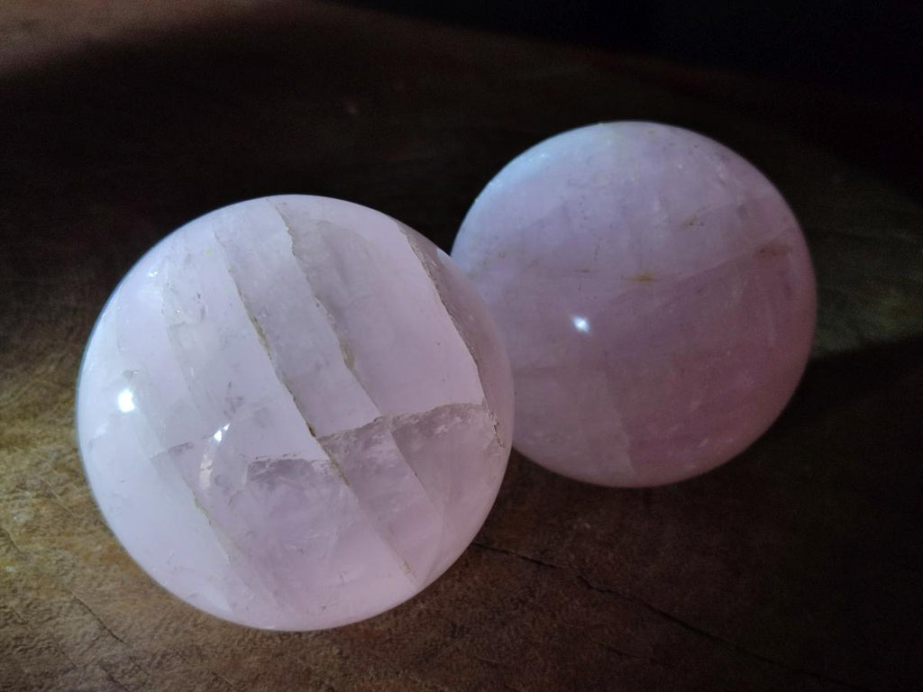 Polished Gemmy Rose Quartz Spheres x 3 From Madagascar