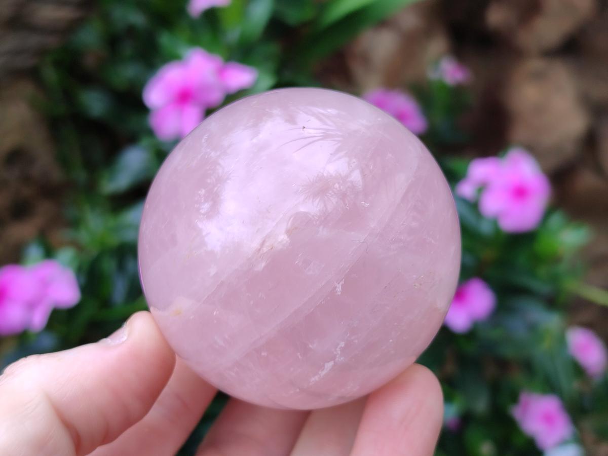 Polished Gemmy Rose Quartz Spheres x 3 From Madagascar