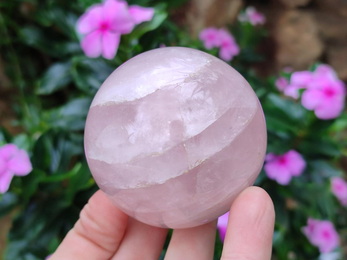 Polished Gemmy Rose Quartz Spheres x 3 From Madagascar