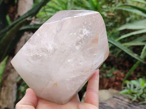 Polished and Natural Large Clear Quartz Display Crystal x 1 From Madagascar