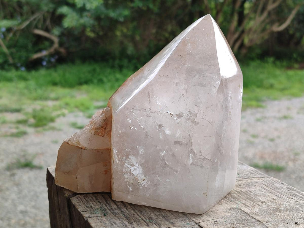 Polished and Natural Large Clear Quartz Display Crystal x 1 From Madagascar