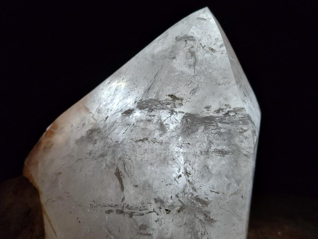 Polished and Natural Large Clear Quartz Display Crystal x 1 From Madagascar