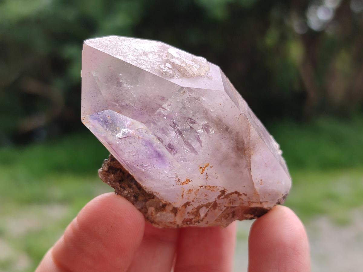 Natural Smokey and Amethyst Brandberg Quartz Crystals x 14 From Brandberg, Namibia