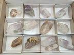 Natural Smokey and Amethyst Brandberg Quartz Crystals x 14 From Brandberg, Namibia