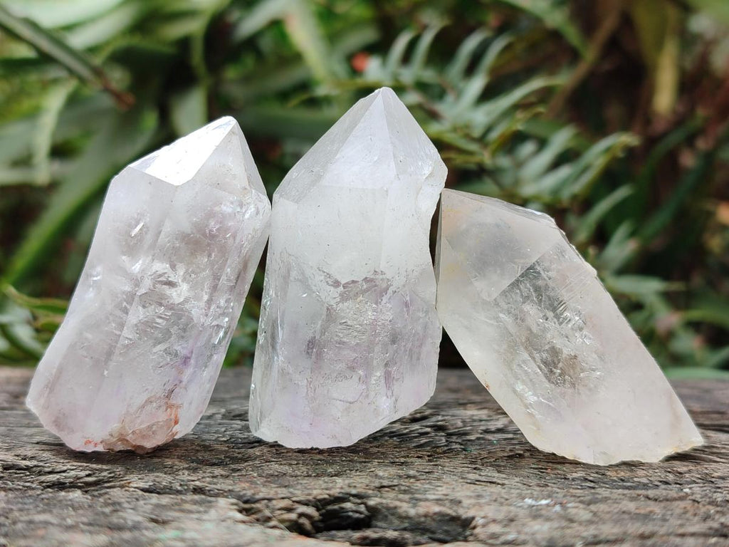 Natural Smokey and Amethyst Brandberg Quartz Crystals x 14 From Brandberg, Namibia