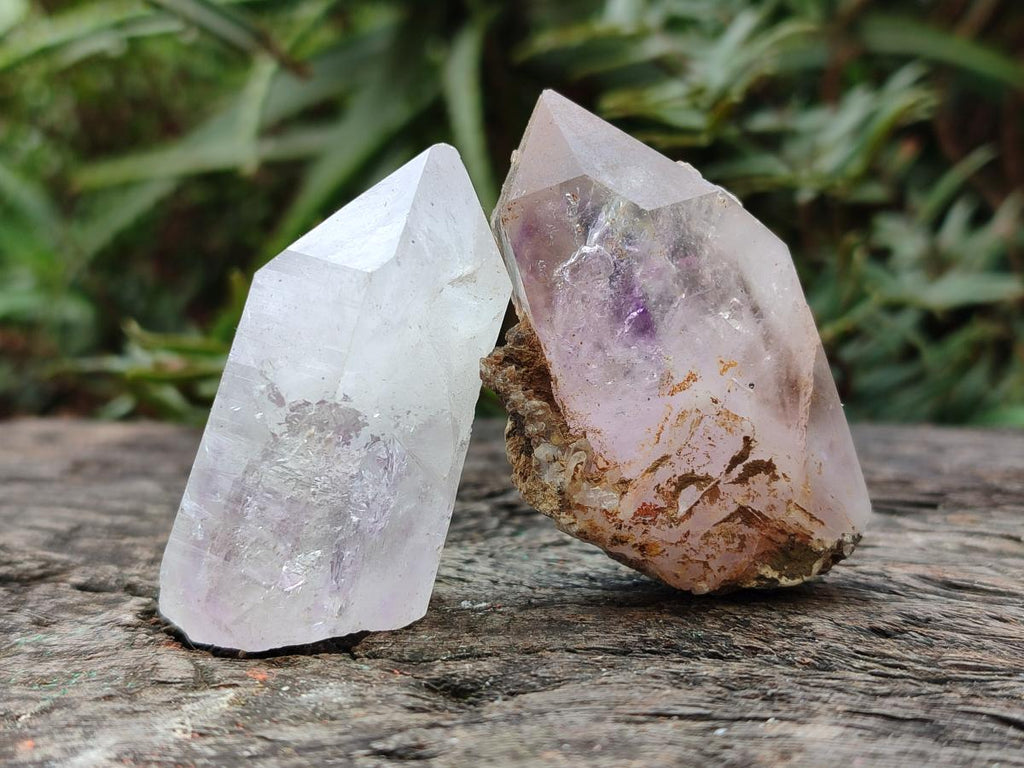 Natural Smokey and Amethyst Brandberg Quartz Crystals x 14 From Brandberg, Namibia