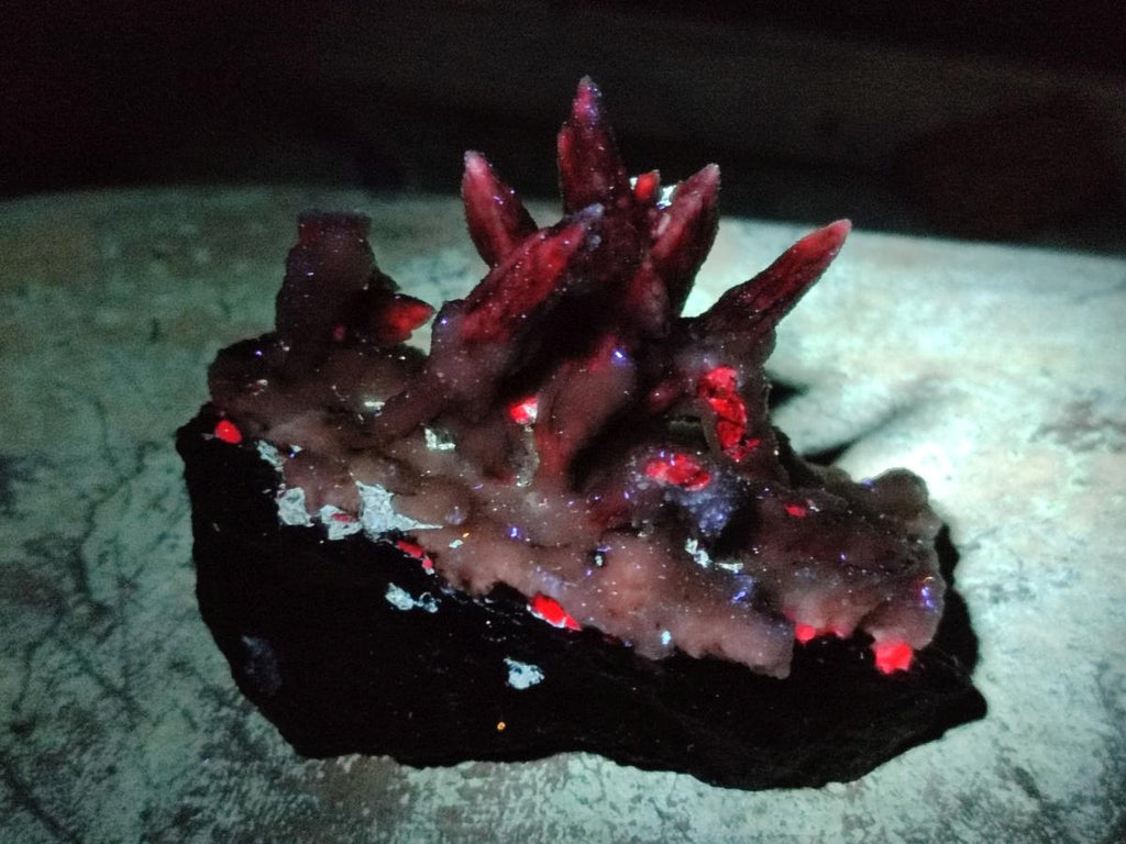 Natural Drusy Coated Calcite Sceptre Spearhead Crystals x 12 From Albert's Mountain, Lesotho