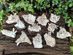 Natural Drusy Coated Calcite Sceptre Spearhead Crystals x 12 From Albert's Mountain, Lesotho
