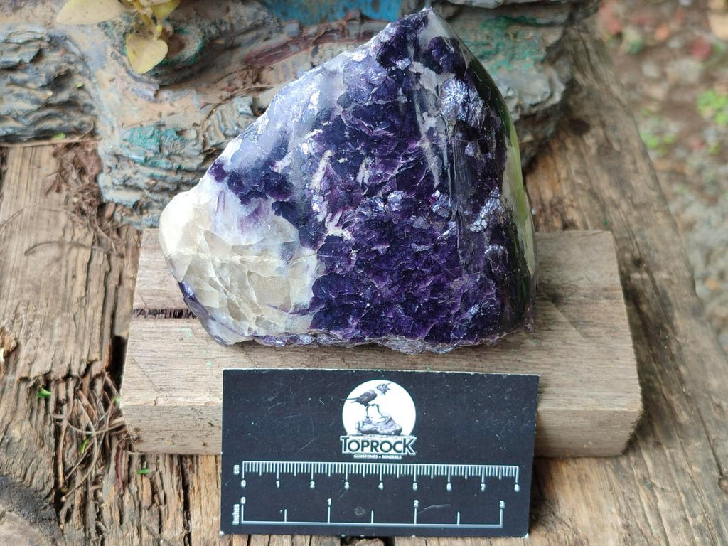 Polished One Side Silver Leaf Lepidolite Slices x 6 From Zimbabwe