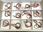 Hand Made Thulite Copper Wire Wrapped Double Terminated Necklaces x 12 From Mozambique