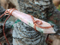 Hand Made Thulite Copper Wire Wrapped Double Terminated Necklaces x 12 From Mozambique