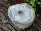 Polished Large Blue Lace Agate Standing Display Piece x 1 From Nsanje, Malawi