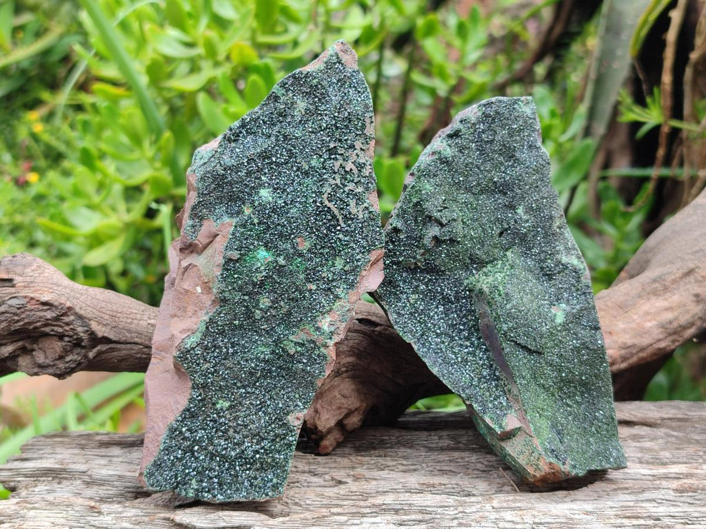Natural Crystalline Libethenite Specimens on Dolomite Matrix x 4 From Shituru, Congo