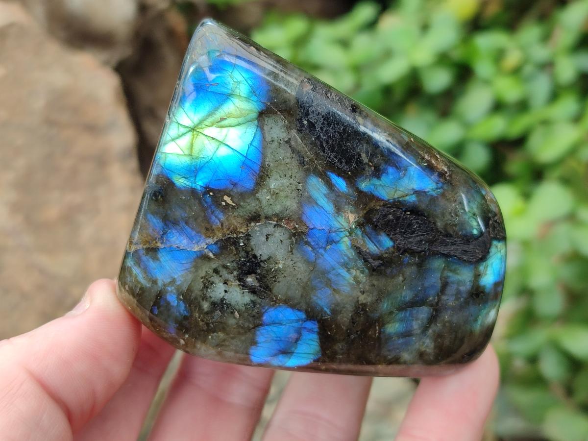 Polished Labradorite Standing Display Pieces x 4 From Madagascar