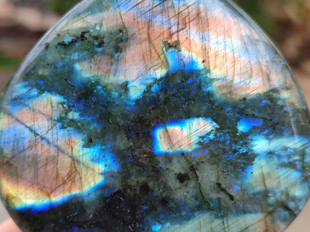 Polished Labradorite Standing Display Pieces x 4 From Madagascar