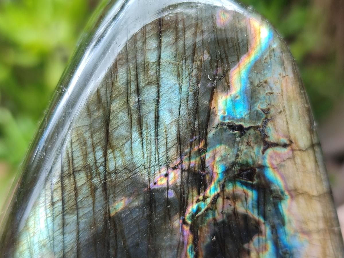 Polished Labradorite Standing Display Pieces x 4 From Madagascar