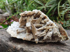 Natural Drusy Coated Calcite Sceptre Pseudomorph Clusters x 2 From Albert's Mountain, Lesotho