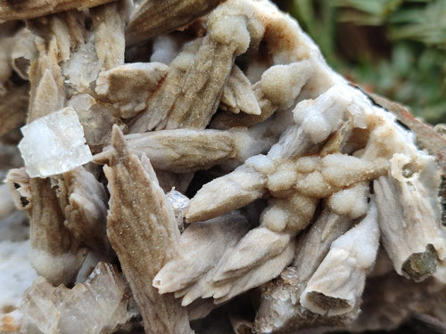 Natural Drusy Coated Calcite Sceptre Pseudomorph Clusters x 2 From Albert's Mountain, Lesotho