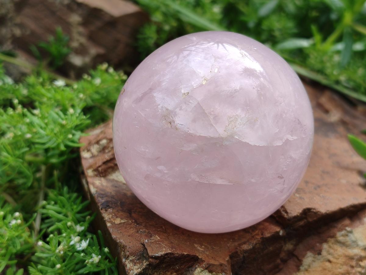 Polished Gemmy Rose Quartz Spheres x 3 From Madagascar