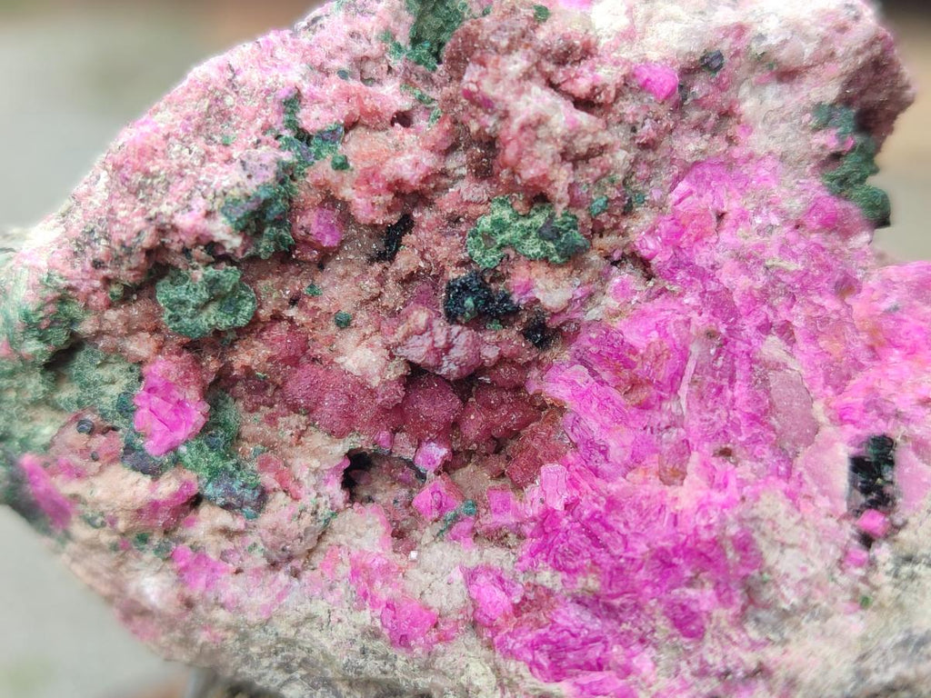 Natural Salrose Cobaltoan Dolomite Specimens with Heterogenite x 6 From Kakanda, Congo