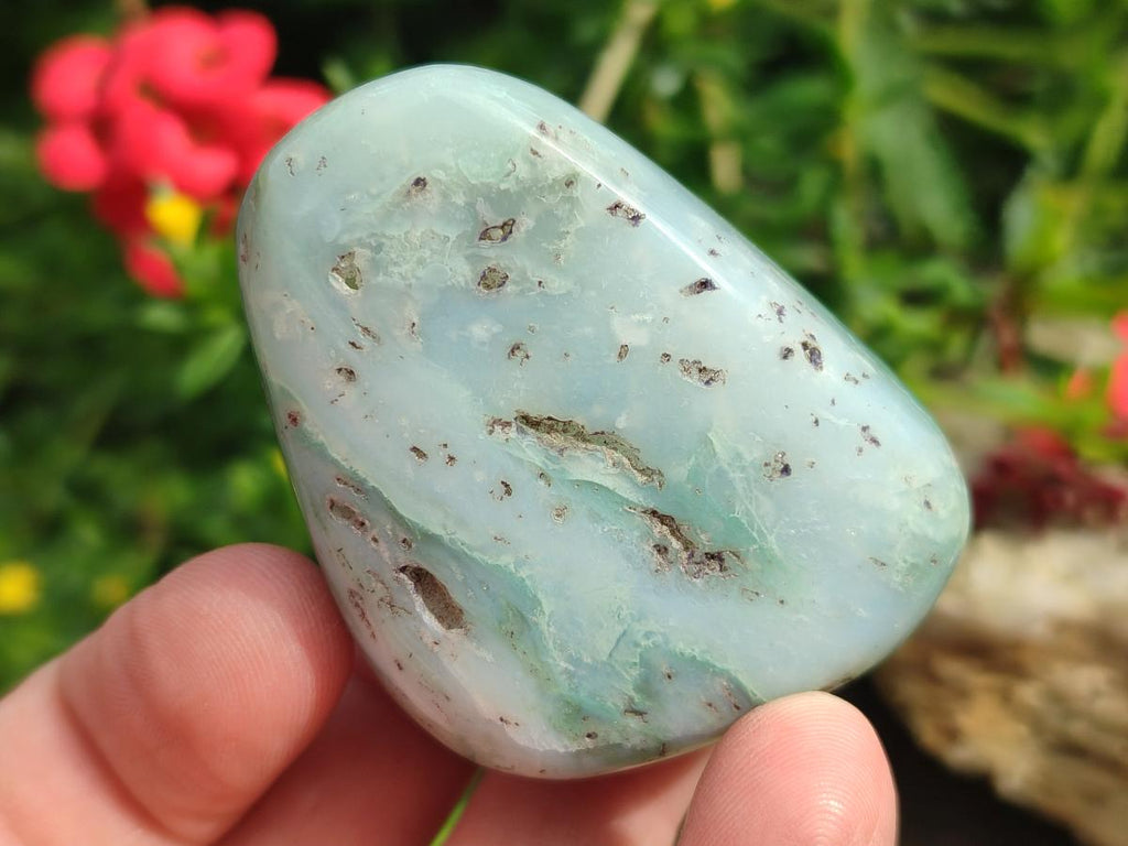 Polished and Natural Mtorolite Palm Stones x 12 From Mutorashanga, Zimbabwe