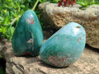 Polished and Natural Mtorolite Palm Stones x 12 From Mutorashanga, Zimbabwe