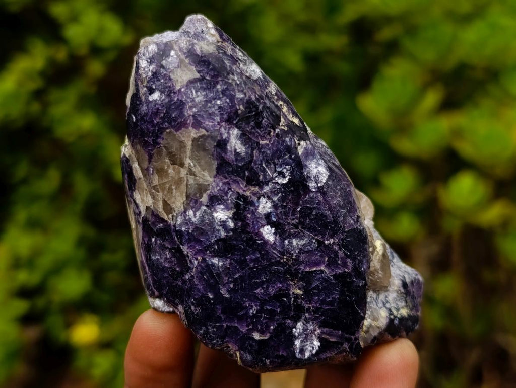 Polished One Side Silver Leaf Lepidolite Slices x 24 From Zimbabwe