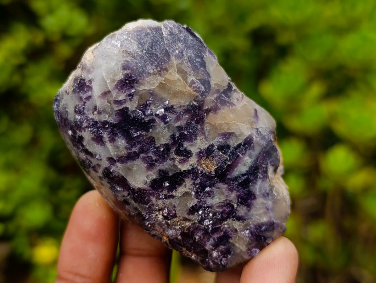 Polished One Side Silver Leaf Lepidolite Slices x 24 From Zimbabwe