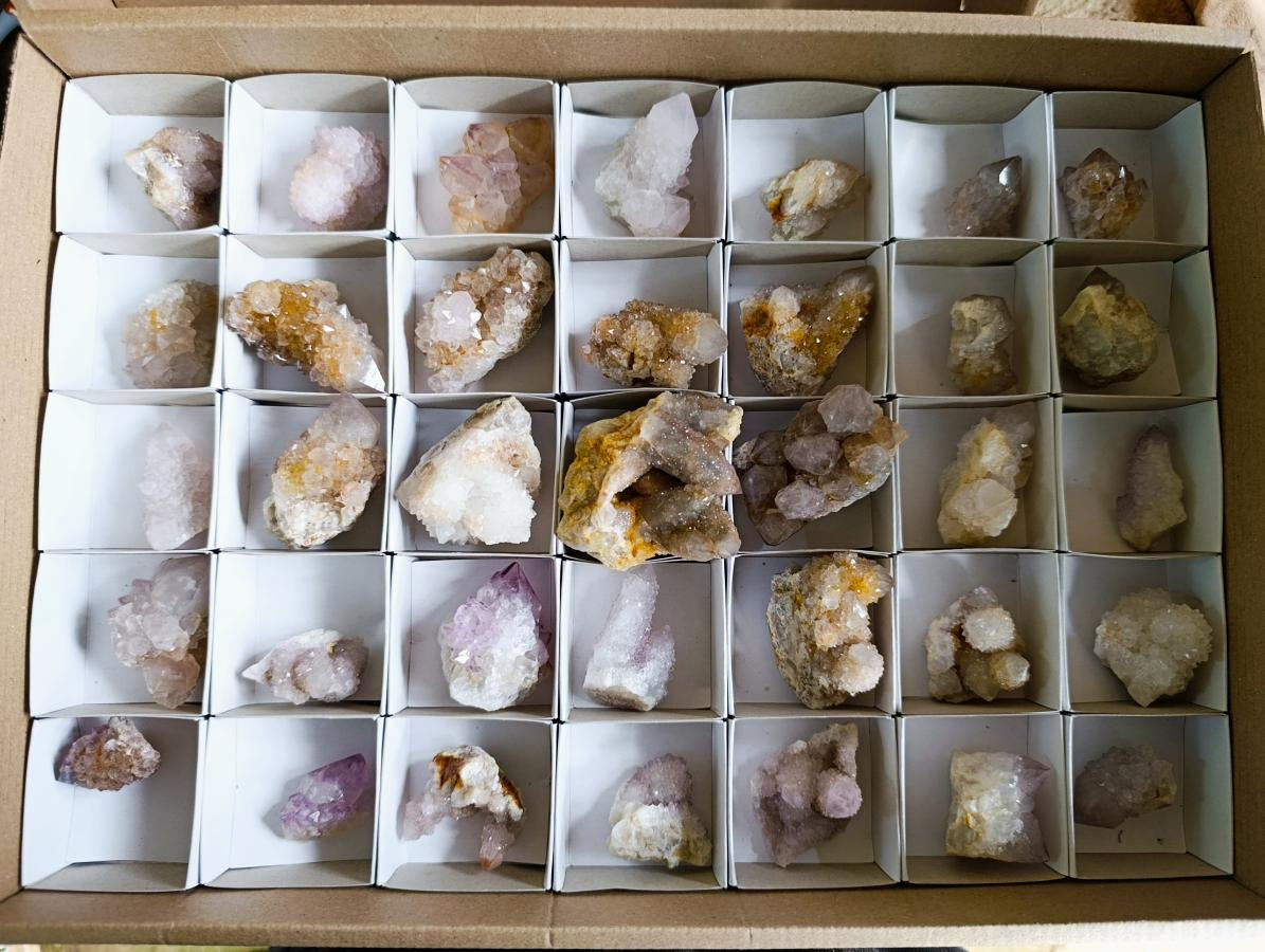 Natural Mix of Spirit Quartz Crystals x 35 From Boekenhouthoek, South Africa