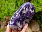 Polished Lepidolite Standing Display Pieces x 2 From Zimbabwe