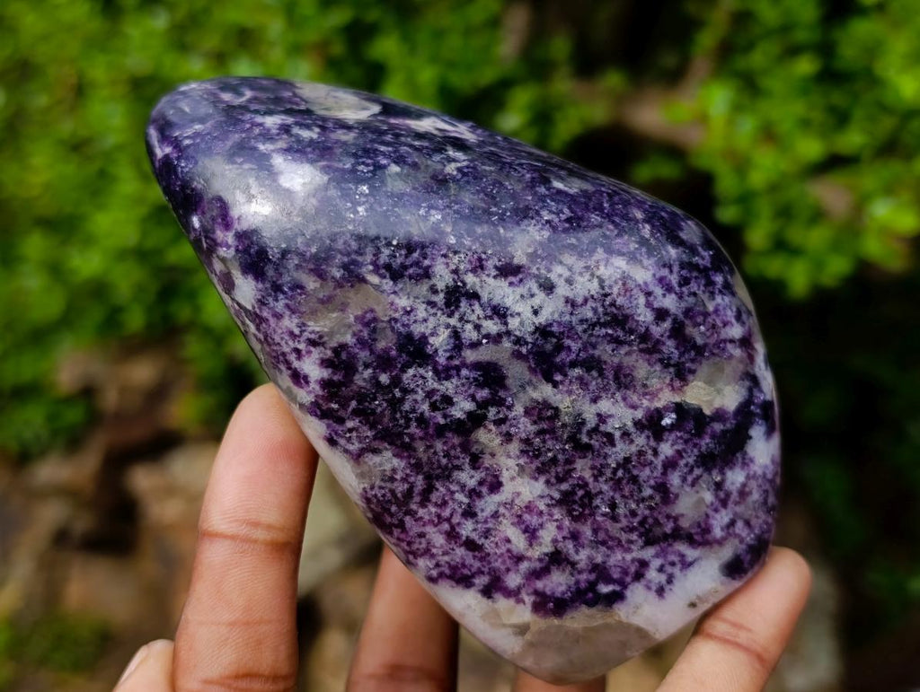 Polished Lepidolite Standing Display Pieces x 2 From Zimbabwe