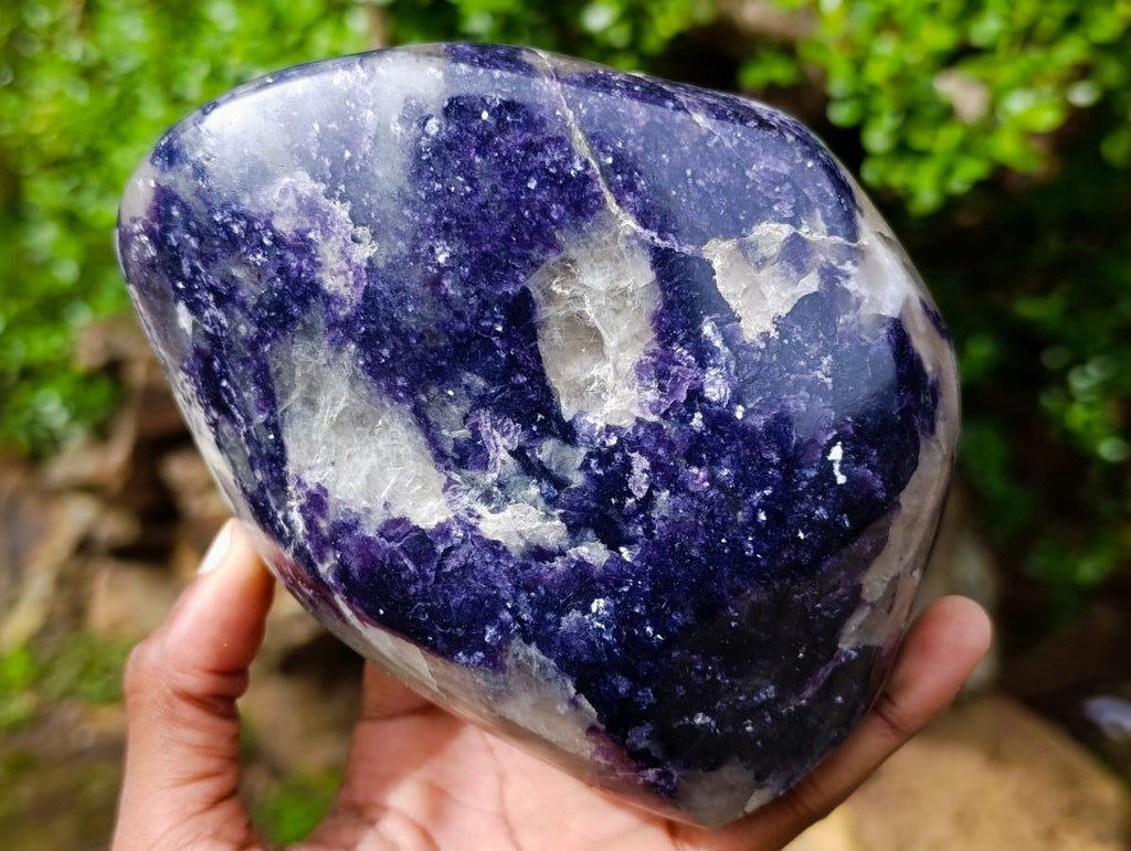 Polished Lepidolite Standing Display Pieces x 2 From Zimbabwe