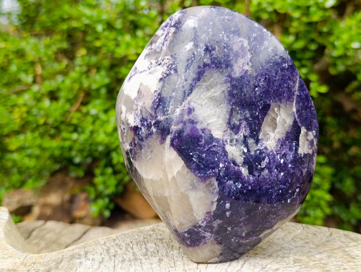 Polished Lepidolite Standing Display Pieces x 2 From Zimbabwe