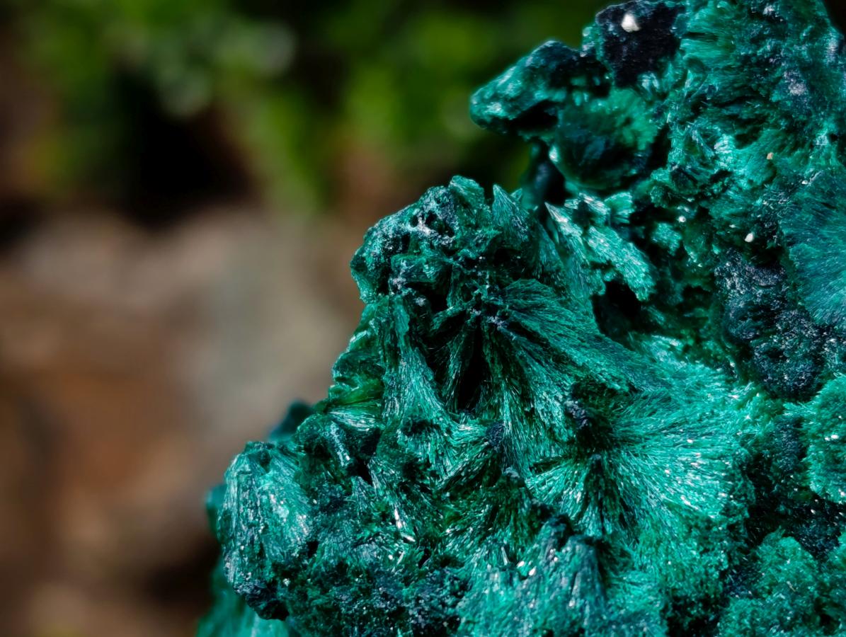 Natural Silky Malachite Specimens x 3 From Kasompe, Congo