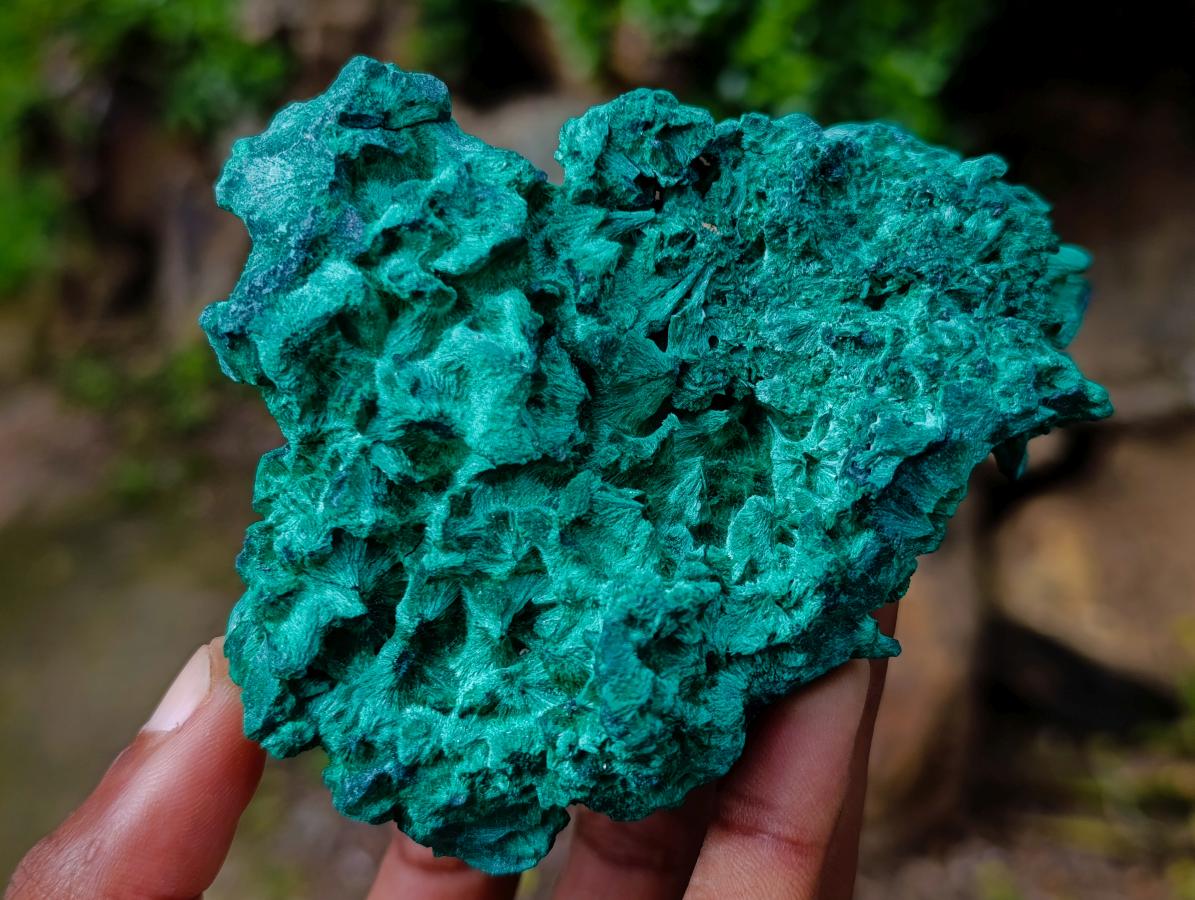 Natural Silky Malachite Specimens x 3 From Kasompe, Congo