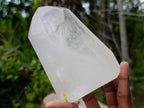 Polished Clear Quartz Standing Display Crystals x 2 From Madagascar