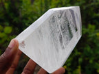 Polished Clear Quartz Standing Display Crystals x 2 From Madagascar