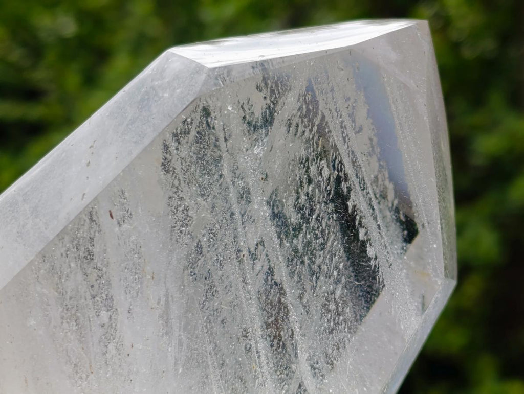 Polished Clear Quartz Standing Display Crystals x 2 From Madagascar
