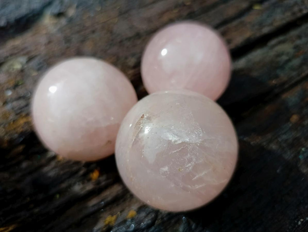 Polished Gemmy Rose Quartz Spheres x 6 From Madagascar