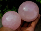 Polished Gemmy Rose Quartz Spheres x 6 From Madagascar