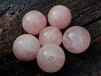 Polished Gemmy Rose Quartz Spheres x 6 From Madagascar