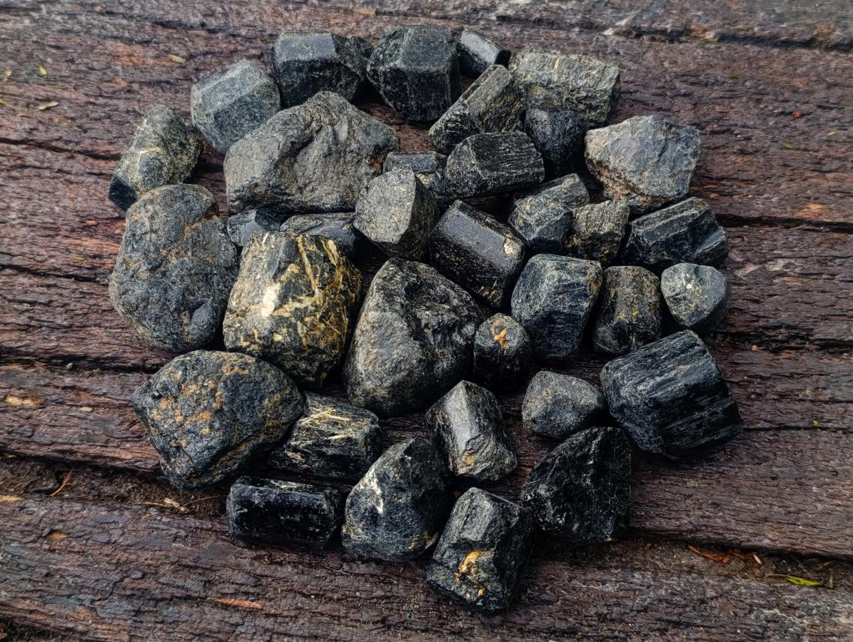 Natural Schorl Black Tourmaline Crystals x 2.97 Kg Lot From Zimbabwe